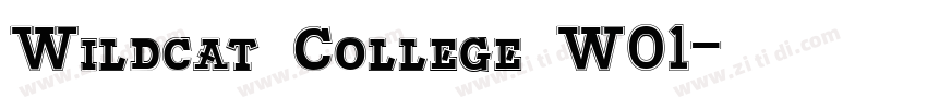Wildcat College W01字体转换